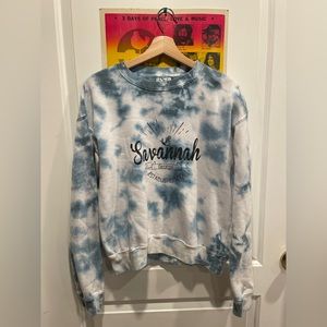 Savannah Georgia Crewneck Sweatshirt Tie Dyed